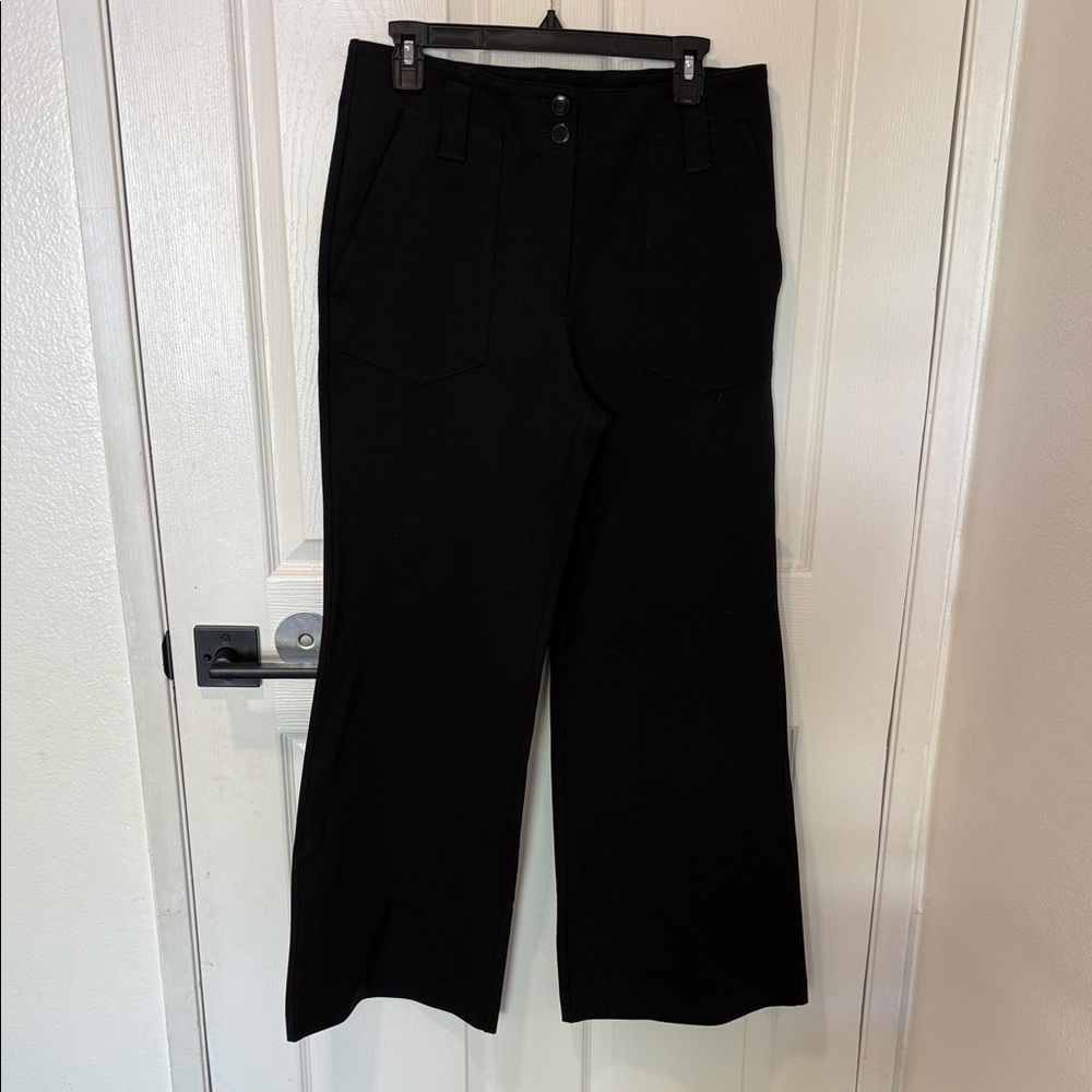 Anthropologie Black Wide Leg Pants